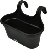 FG ZAIN Plastic Balcony Hanging Pot, Colour - Black
