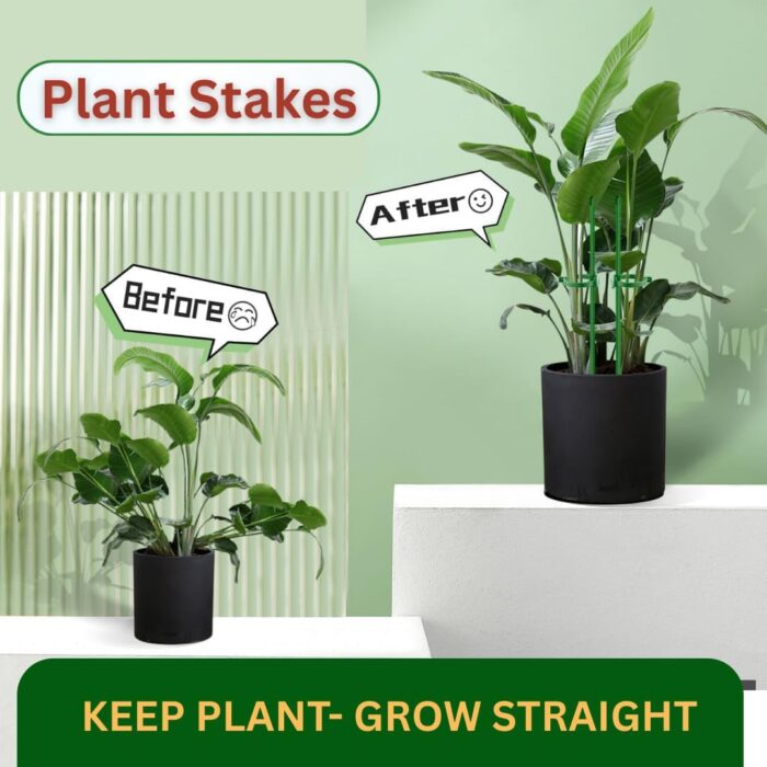 FG ZAIN PVC Coated Metal Plant Stick – 210 cm Height, 16 mm Thickness | Extra Tall Heavy-Duty Garden Support Pole for Climbing Plants