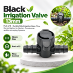 FG ZAIN Black Irrigation Valve 13mm, Pack of 5