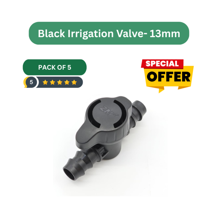 Black Irrigation Valve 13mm