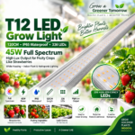 FG ZAIN T12 LED Grow Light 45W Full Spectrum – White, IP65