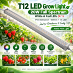 T12 LED Grow Light 20W Full Spectrum – White & Red LEDs (4:1)