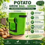 FG ZAIN Non Woven Round Fabric Potato Bag, Colour – Green