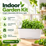 Indoor Garden Kit with Height Adjustable 4W Grow Light