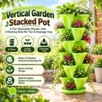 FG ZAIN Vertical Garden Stacked Pot, 6 Tier Stackable Planter