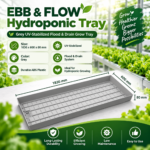 Grey UV-Stabilized EBB & Flow Hydroponic Tray – Flood & Drain