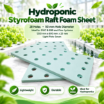 FG ZAIN Hydroponic Styrofoam Raft Foam Sheet – 28 Holes