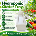 Hydroponic Gutter Tray with End Cap, 3M Food Grade UPVC Tray