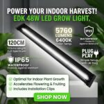 FG ZAIN EDK 48W LED Grow Lights, IP65 Waterproof – 120cm Full