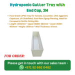 Hydroponic Corrugated Gutter Tray with End Cap, Drain Hole, 3M (2)