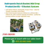 Hydroponic Dutch Bucket Mini Crop Production Kit – 5 Bucket System