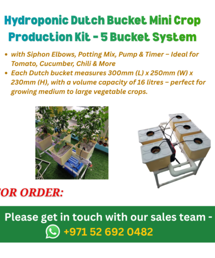 Hydroponic Dutch Bucket Mini Crop Production Kit – 5 Bucket System