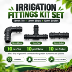 FG ZAIN Irrigation Fittings kits Set,10 Pieces of 13mm Tee & 13mm Elbow,
