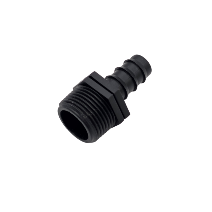 FG ZAIN Irrigation Black Male Adapter 13mm to 3/4 Inch Threaded