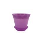 FG ZAIN Plastic Plant Pots with Tray, Pack of 5, Flower Pots for Indoor & Outdoor Use, Round Planters for Herbs, Succulents, and Flowers, Durable & Lightweight Garden Containers