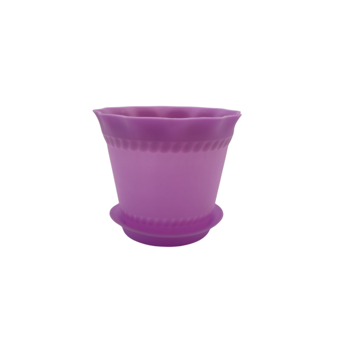 FG ZAIN Plastic Plant Pots with Tray, Pack of 5, Flower Pots for Indoor & Outdoor Use, Round Planters for Herbs, Succulents, and Flowers, Durable & Lightweight Garden Containers