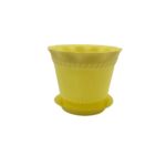 FG ZAIN Plastic Plant Pots with Tray, Pack of 5, Flower Pots for Indoor & Outdoor Use