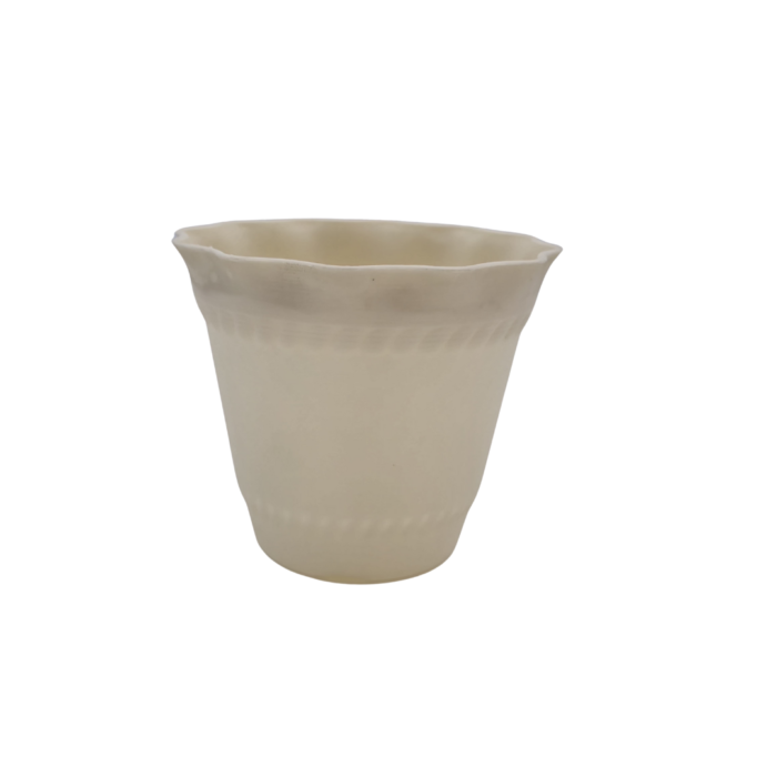 FG ZAIN Flower Pots – Pack of 5, Color- Beige, Decorative Plant Containers for Indoor & Outdoor Use, Stylish Planters for Flowers, Herbs, Succulents