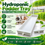 FG ZAIN Hydroponic Fodder Tray with End Caps (32mm Hole)
