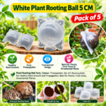 FG ZAIN Plant Rooting Ball 5cm, Colour- Transparent, Set of 5