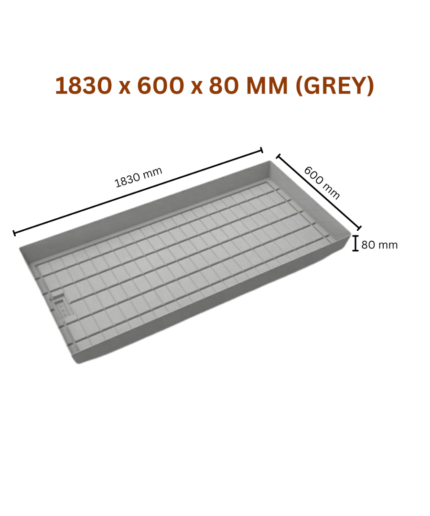 Grey UV-Stabilized EBB & Flow Hydroponic Tray – Flood & Drain