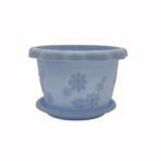 FG ZAIN Round Flower Pots with Bottom Tray – Pack of 5, Decorative Plant Containers for Indoor & Outdoor Use – Stylish Planters for Flowers, Herbs, Home & Garden Décor