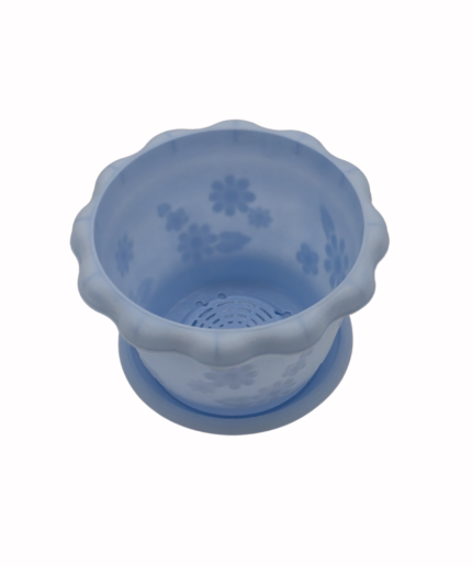 FG ZAIN Round Flower Pots with Bottom Tray – Pack of 5, Decorative Plant Containers for Indoor & Outdoor Use – Stylish Planters for Flowers, Herbs, Home & Garden Décor