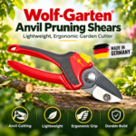 Wolf-Garten Anvil Pruning Shears – Lightweight