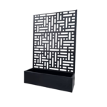 Wall with Rectangular Screen – Black