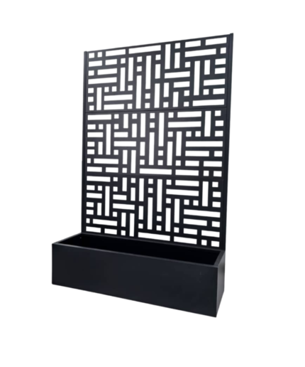 Wall with Rectangular Screen – Black