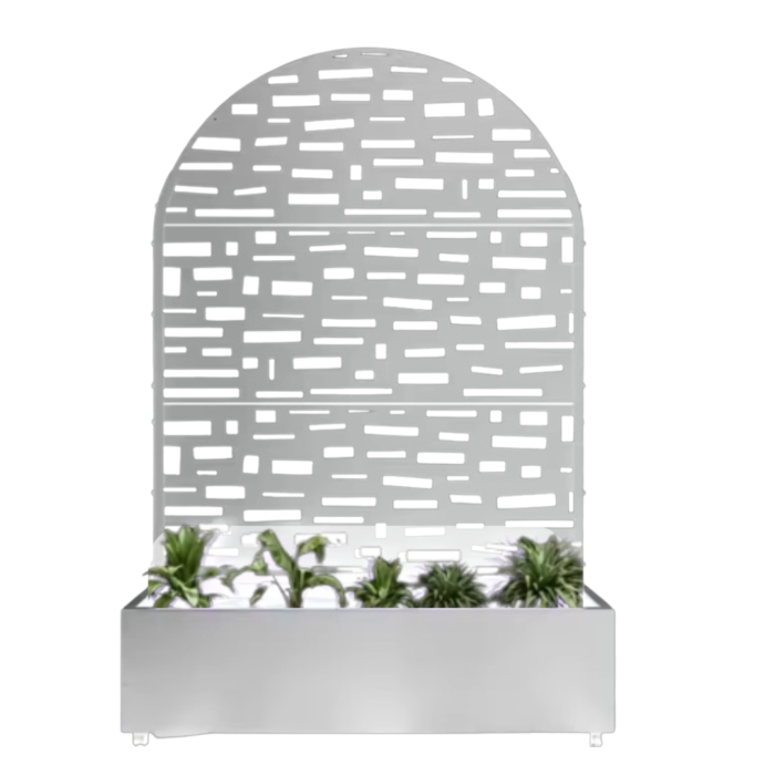 Wall with Curved Screen – White