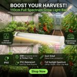 110cm LED Grow Light Bar, 60W Integrated Driver, Full Sunlight