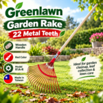 Greenlawn Garden Rake – 22 Metal