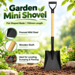 Garden Mini Shovel – Flat Shaped Blade – 700mm Length