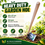 Heavy Duty Garden Hoe – 22 x 17 cm Metal Head – 35 Inch