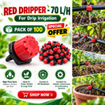 Red Dripper for Irrigation, Pack of 100, 70 L/H