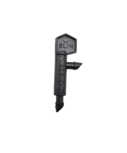 Black Dripper for Irrigation, 8 L/H