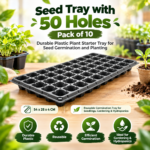 FG ZAIN Seed Tray with 50 Holes, Pack of 10