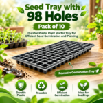 FG ZAIN Seed Tray with 98 Holes, Pack of 10