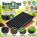 FG ZAIN Seed Tray with 128 Holes, Pack of 10