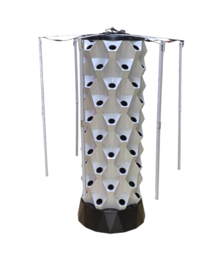 Hydroponic Pineapple Tower with Grow Light – 80 Plant Sites