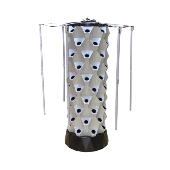 Hydroponic Pineapple Tower with Grow Light – 80 Plant Sites