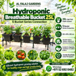 Hydroponic Breathable Bucket 25L – 5 Bucket Series Connection