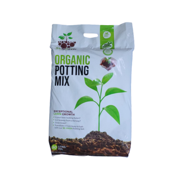 BE Green Organic Potting Mix 50L | 100% Organic Growing Media | Indoor ...