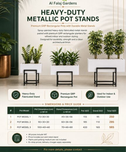 metallic pot stands
