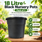 18 Litre Black Nursery Pots